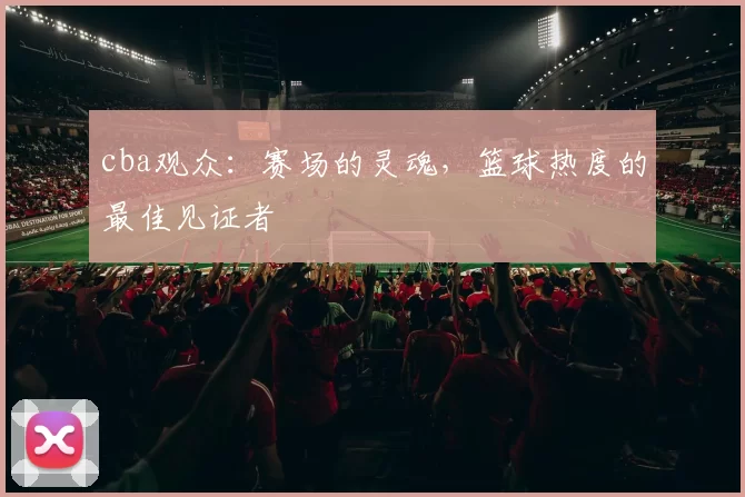 cba观众:赛场的灵魂,篮球热度的最佳见证者